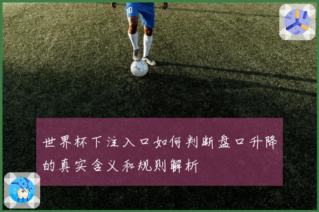 世界杯下注入口如何判断盘口升降的真实含义和规则解析
