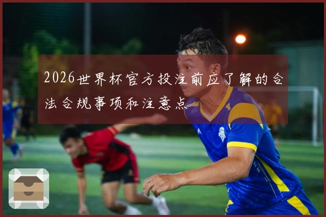 2026世界杯官方投注前应了解的合法合规事项和注意点